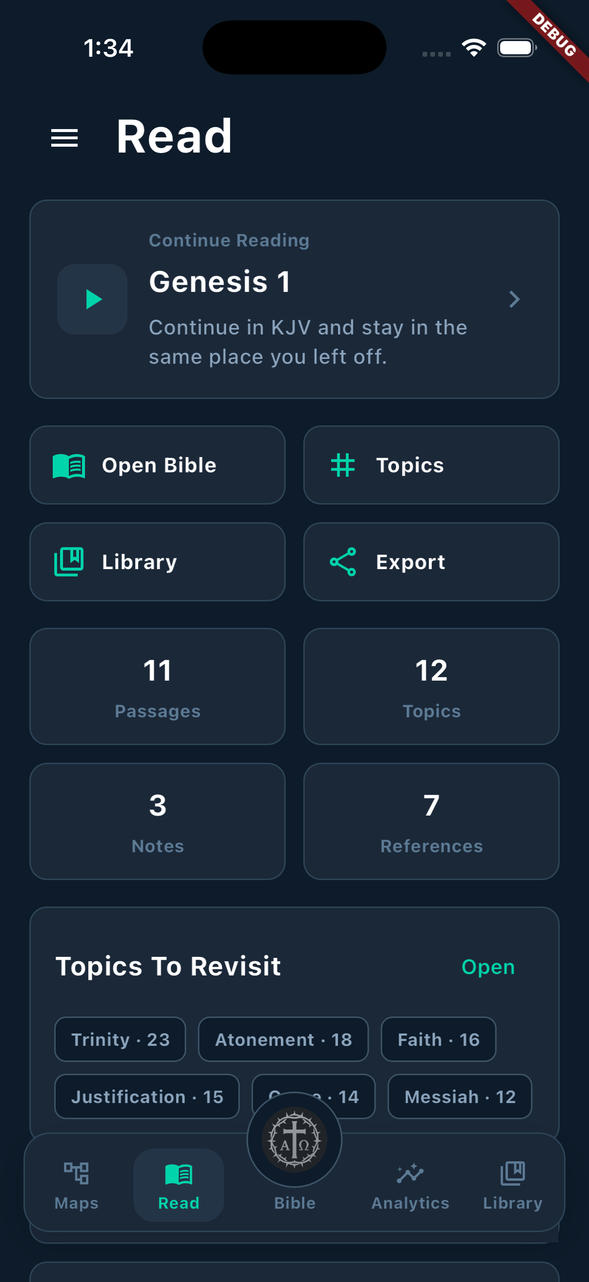 Return to the exact reading session you were already building. mobile screen